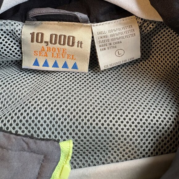 10,000 ft Above Sea Level Gray Windbreaker Jacket Men's Size L - Picture 3 of 4